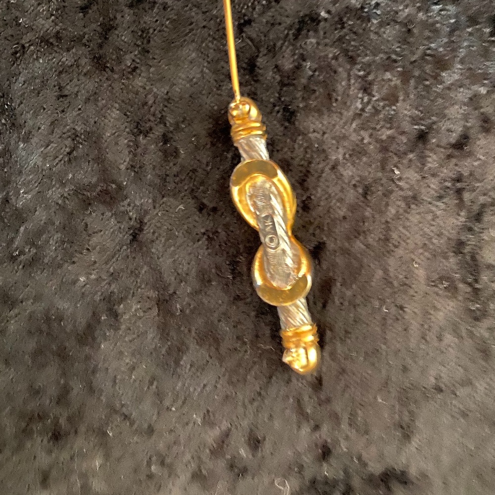 Anne Klein Silver and Gold Brooch - Picture 6 of 8